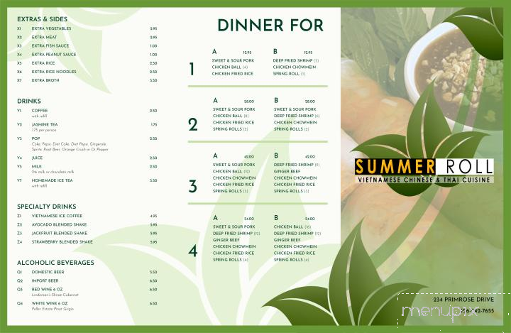 Summer Roll - Saskatoon, SK menu_pic
