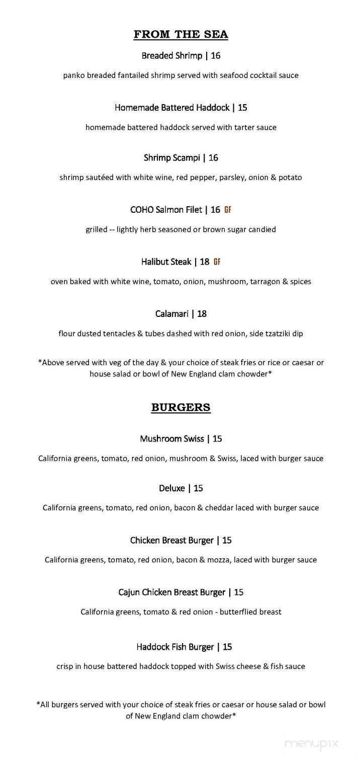 Lakeshore Restaurant - Regina, SK menu_pic