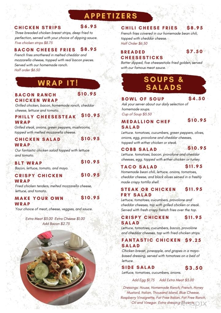 Medallion Restaurant - Philippi, WV menu_pic