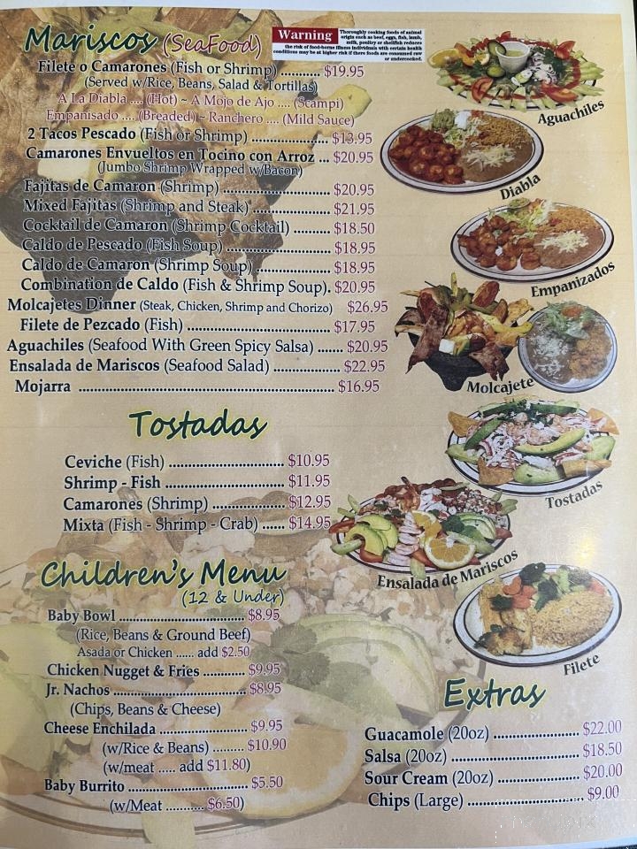 El Jacalito - Porterville, CA menu_pic