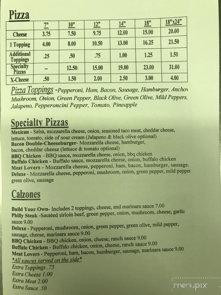 Pizza Barn - Cardington, OH menu_pic