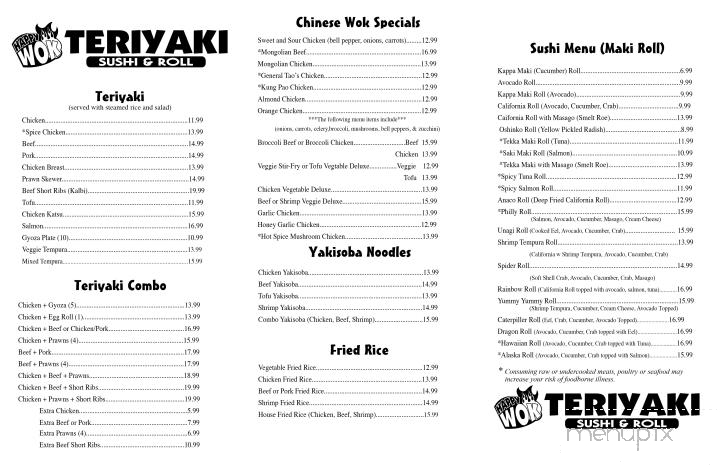 Happy Wok Teriyaki - Anacortes, WA menu_pic