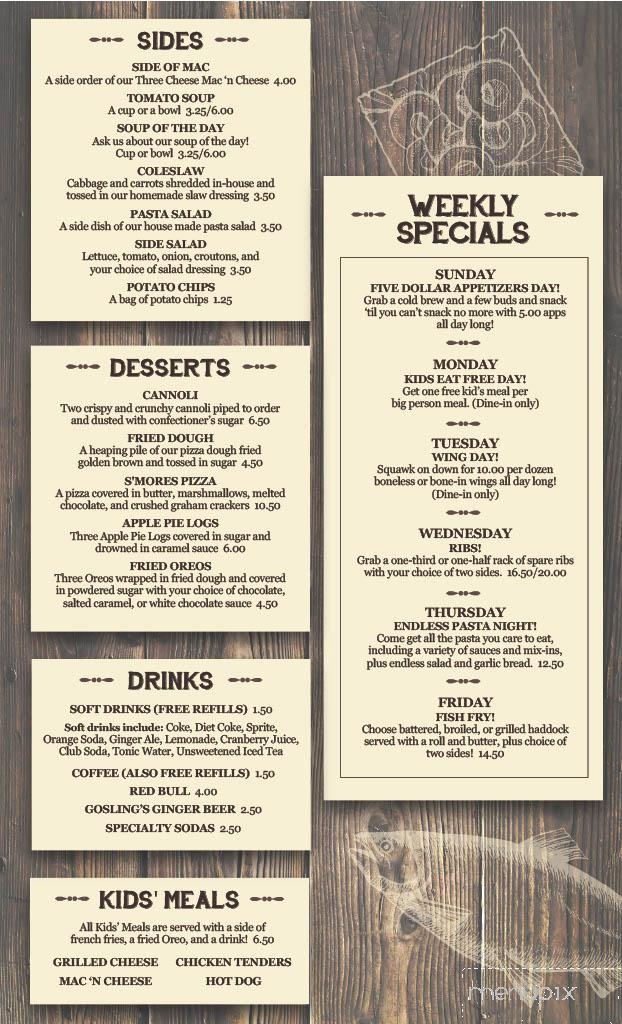 Old Mill - Alfred Station, NY menu_pic