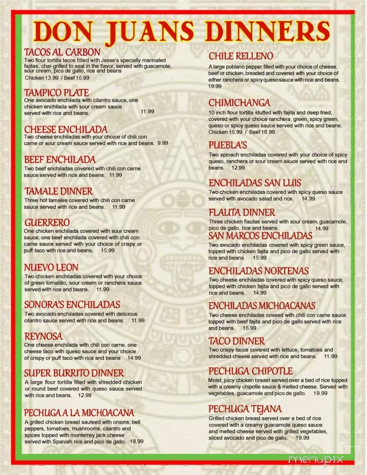 Don Juans - Marshall, TX menu_pic