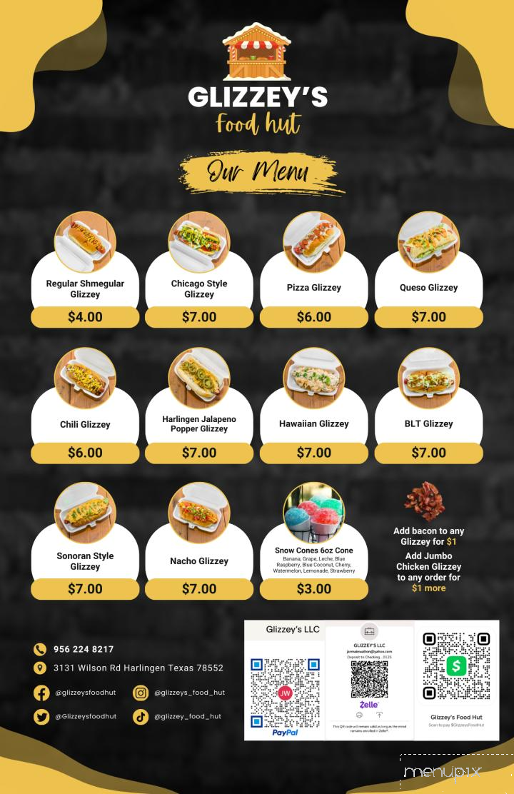 Glizzey's Food Hut - Harlingen, TX menu_pic
