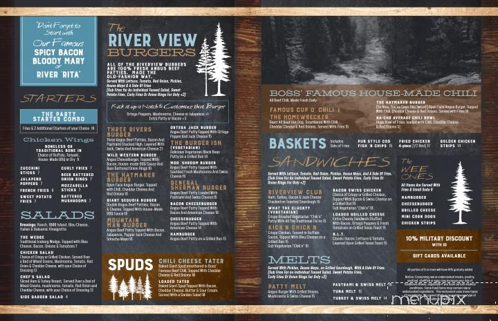River View Grill & Bar - Three Rivers, CA menu_pic