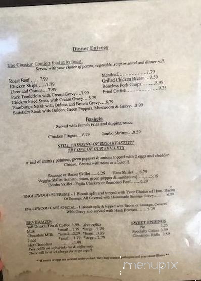 Englewood Cafe - Independence, MO menu_pic