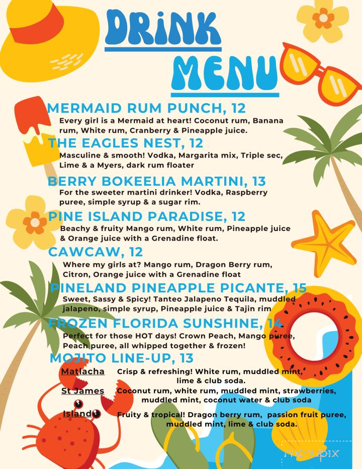 The Eagle's Nest Restaurant - Bokeelia, FL menu_pic