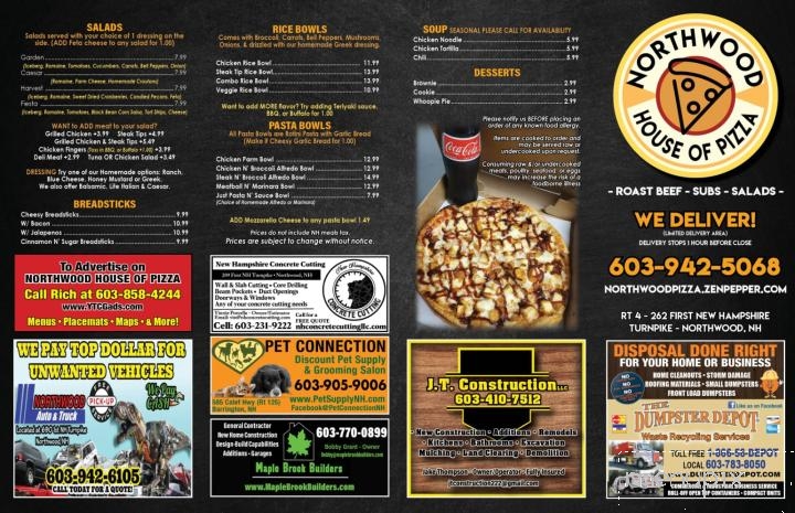 Northwood House Of Pizza - Northwood, NH