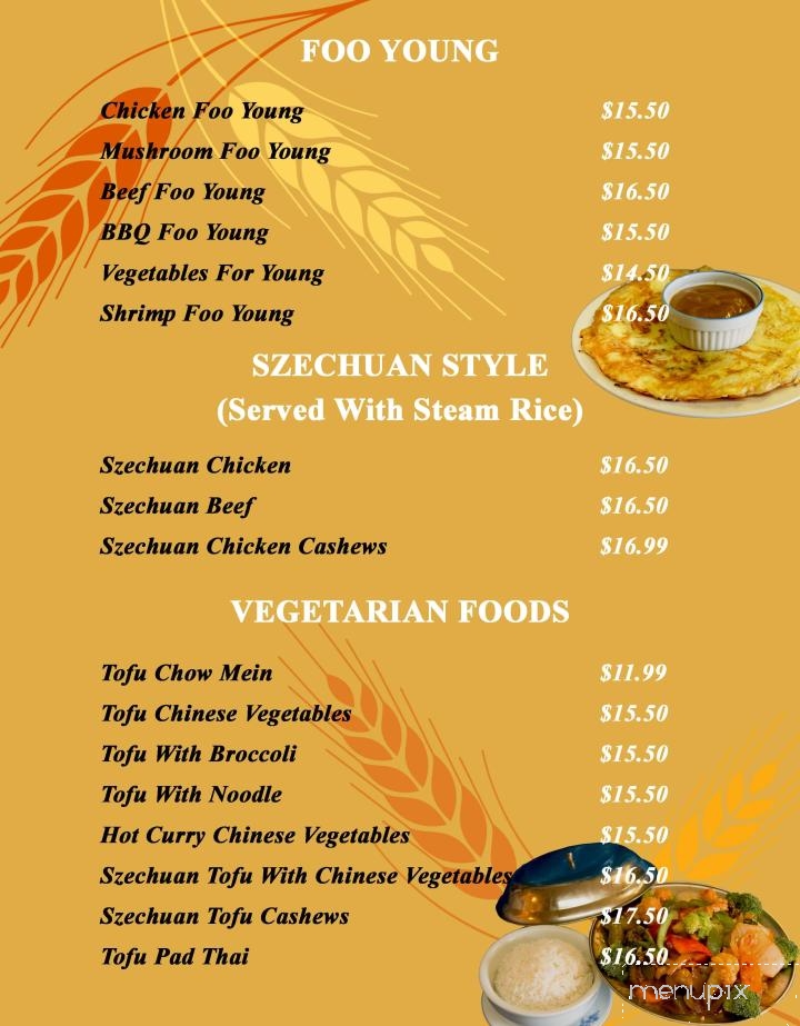 Tran's Place Restaurant - Moncton, NB menu_pic