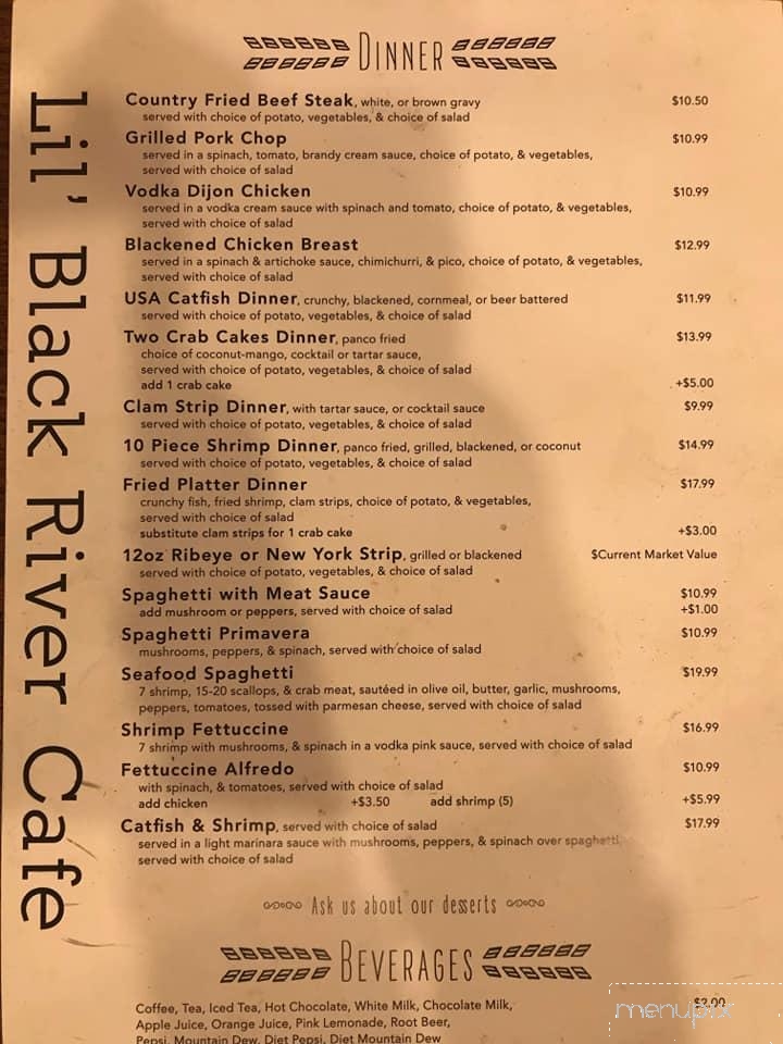 Li'l Black River Cafe - Grandin, MO menu_pic