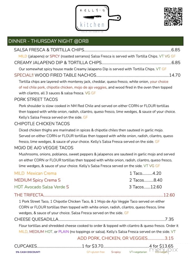 Kelly's Kitchen - Dolores, CO menu_pic