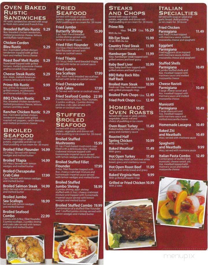 The Four Seasons Family Restaurant - Colonial Beach, VA menu_pic