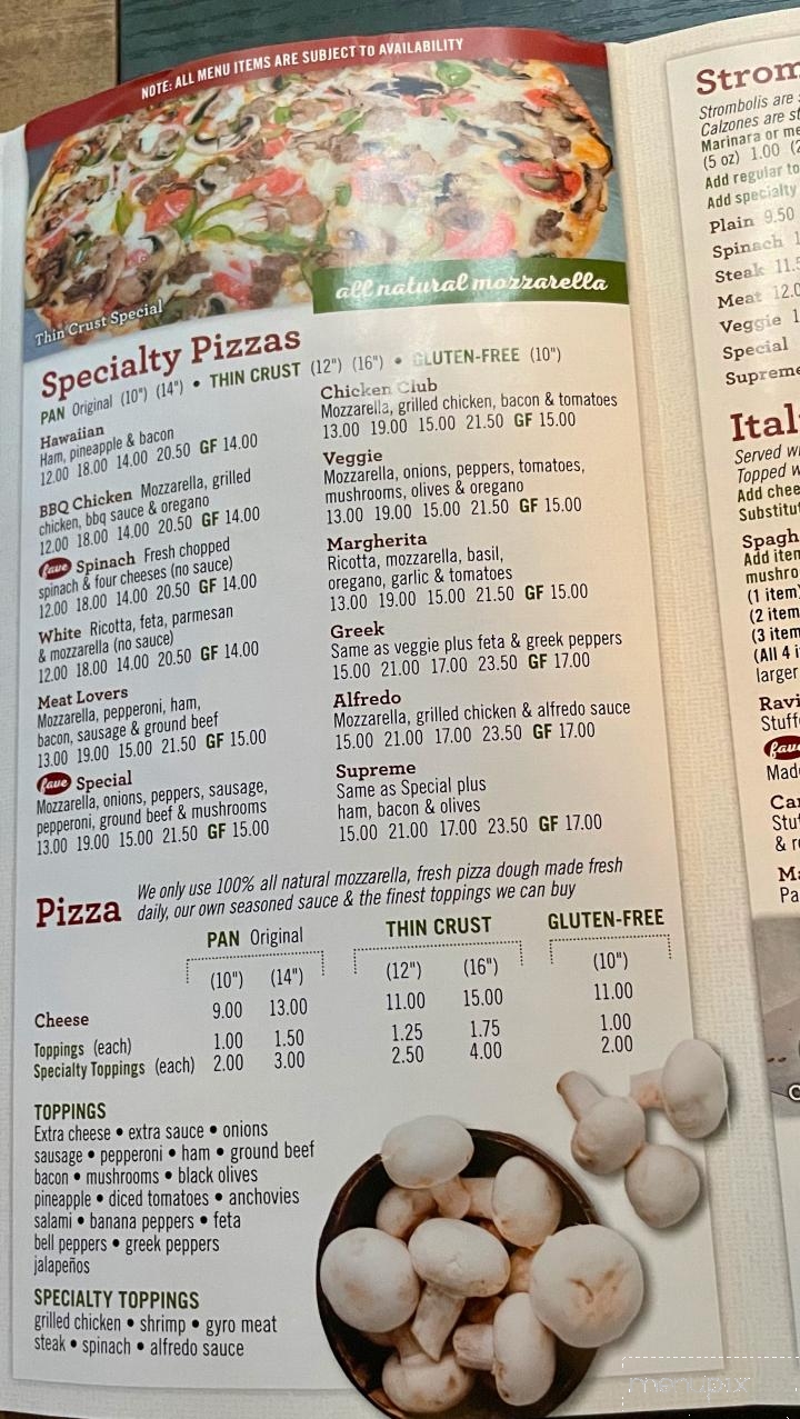 Manny's Pizza House - Ormond Beach, FL menu_pic