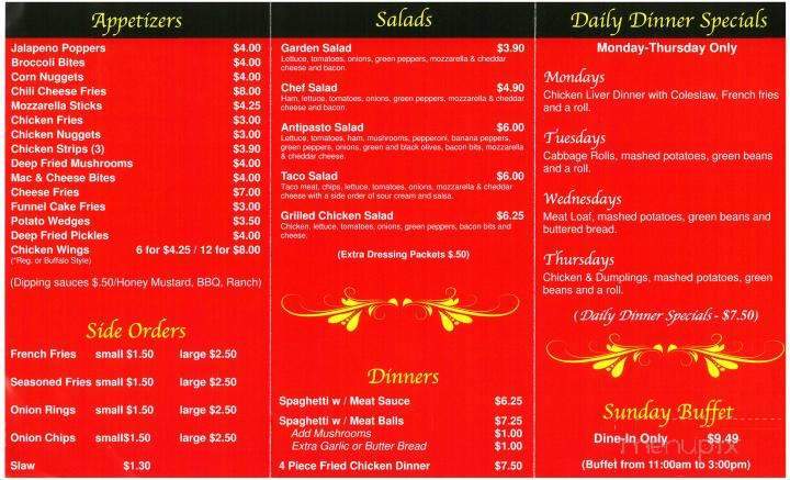 Granny Jack's - Omar, WV menu_pic