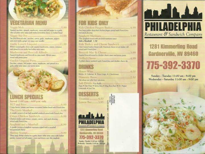 Philadelphia Restaurant & Sandwich Company - Gardnerville, NV