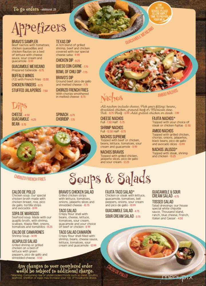 Bravos Mexican Grill - Skiatook, OK menu_pic