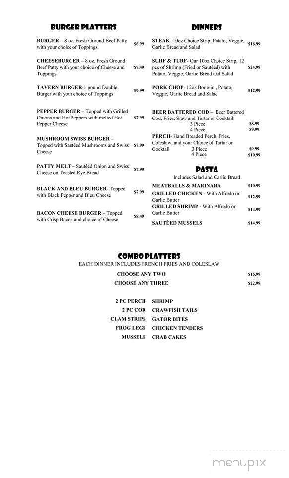 Krocker's Bar & Grille - Dover, OH menu_pic