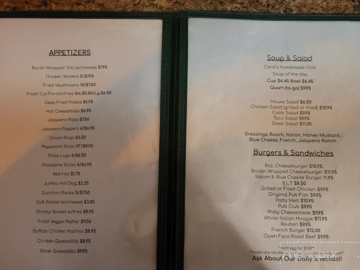 Irish Pub - Weirton, WV menu_pic