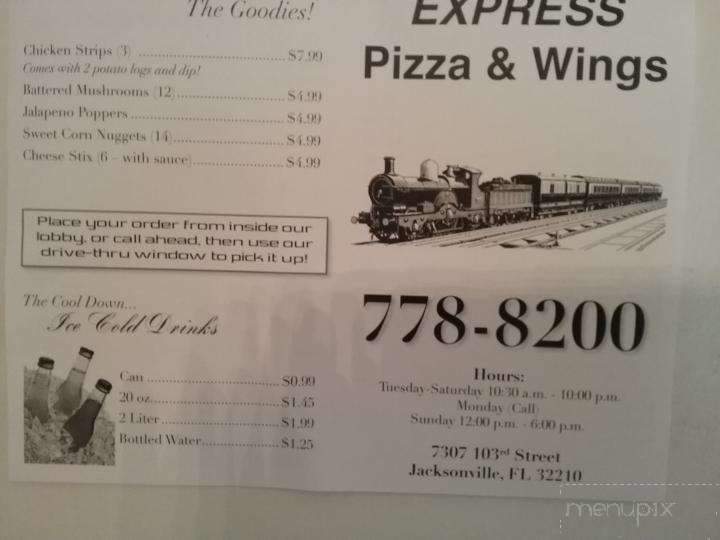 Pizza & Wings Express - Jacksonville, FL menu_pic