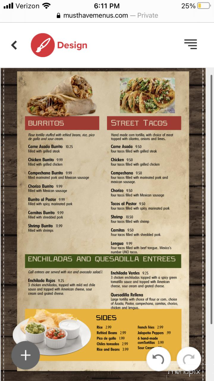 Las Tapatias Mexican kitchen - Roanoke, VA menu_pic