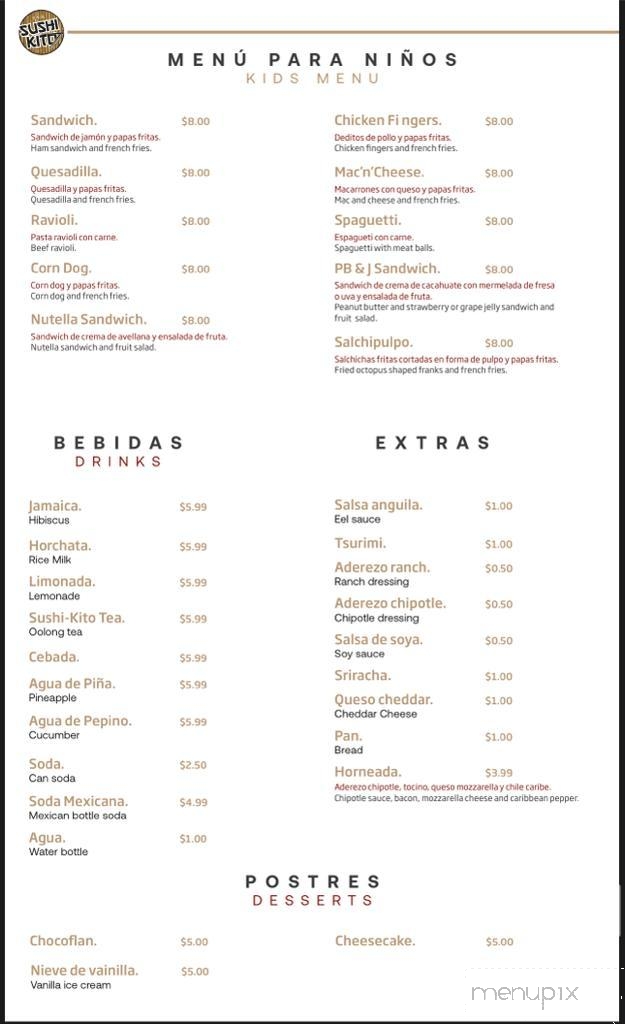 Sushi-Kito - Tucson, AZ menu_pic