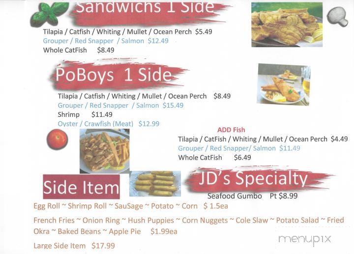 JD Seafood - Montgomery, AL menu_pic