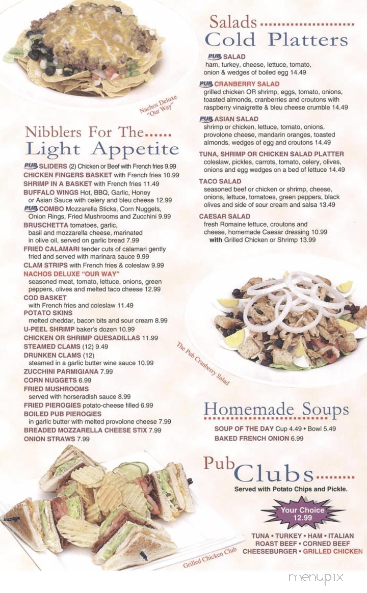 The Pub Neighborhood Grill & Bar - Quakertown, PA menu_pic