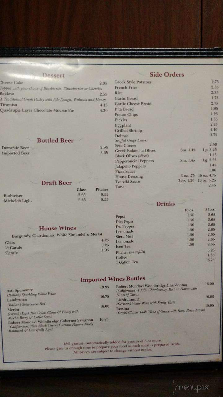 Menu of House Of Pizza in Bamberg, SC 29003