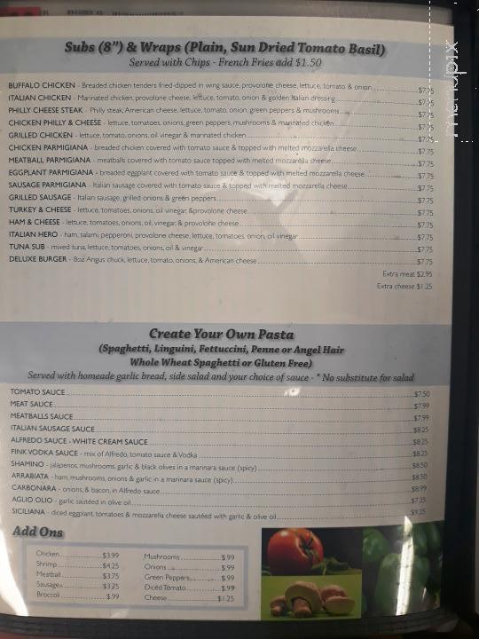Taste Of Italy - Yadkinville, NC menu_pic