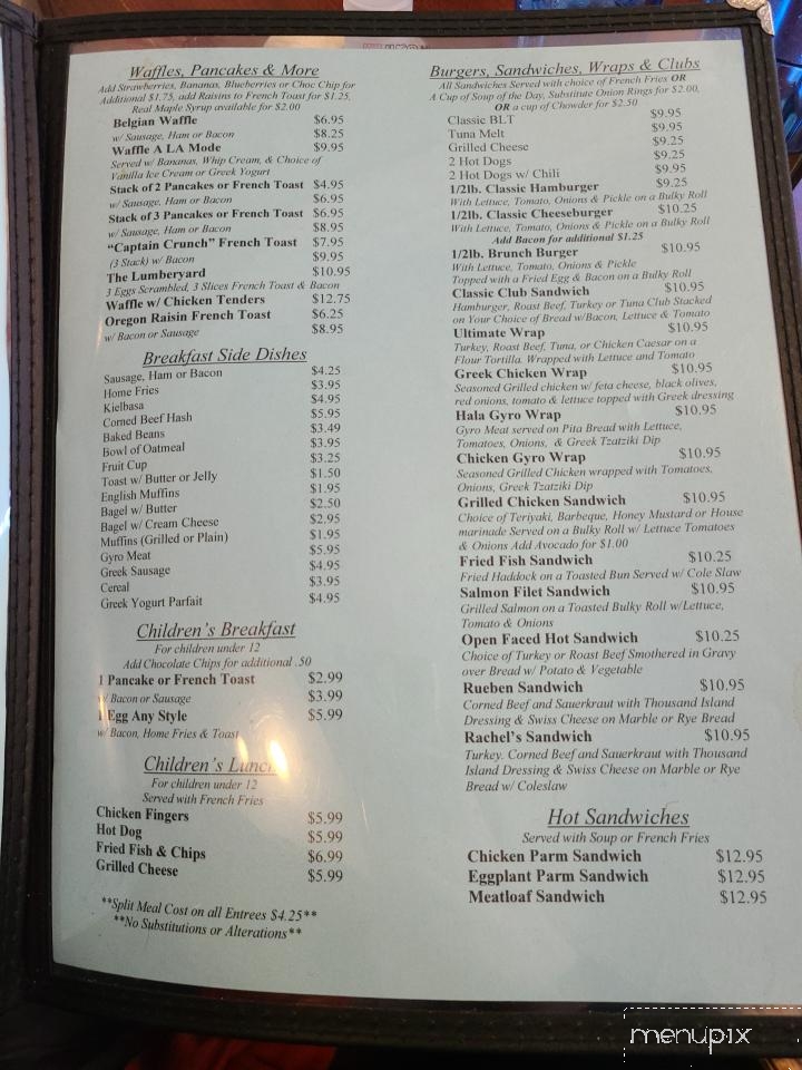 Rosco's Diner - Chelmsford, MA menu_pic