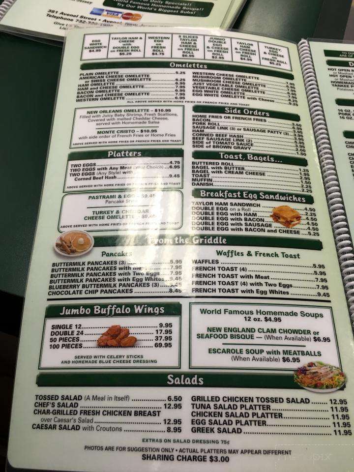 Nora's Deli - Avenel, NJ menu_pic