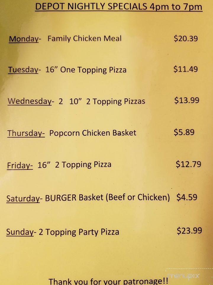 Depot Store & Pizza Shop - Unity, ME menu_pic
