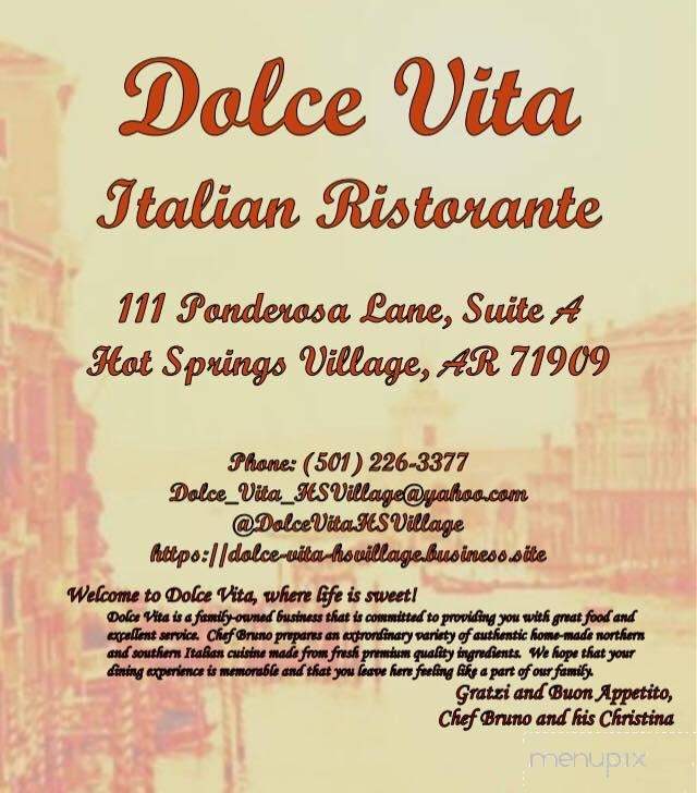 Dolce Vita Italian Ristorante - Hot Springs Village, AR