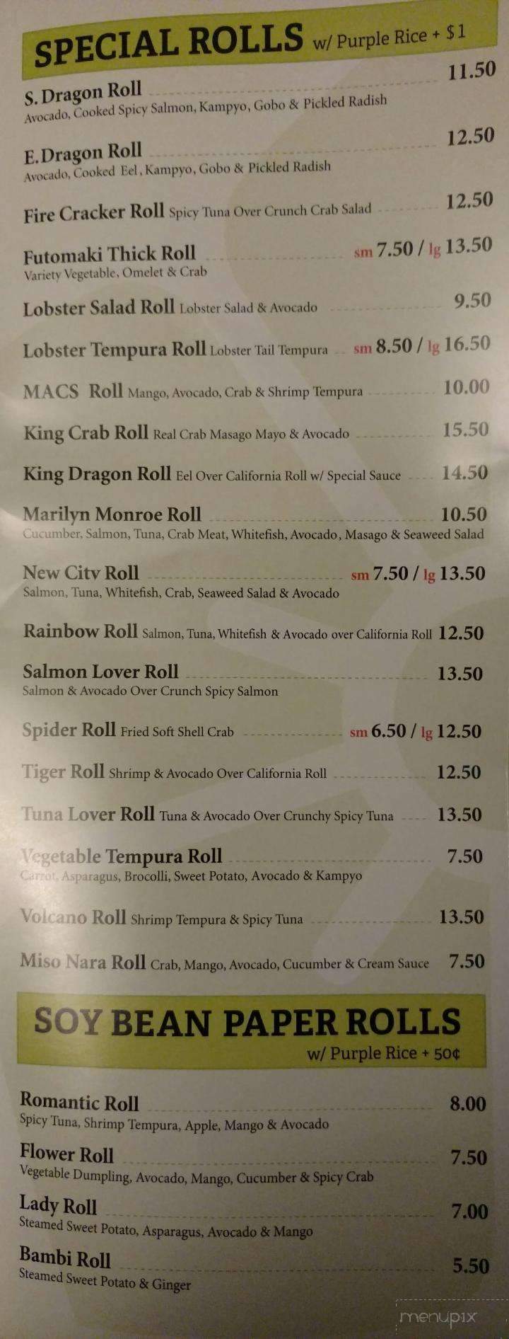 New City Sushi - New City, NY menu_pic