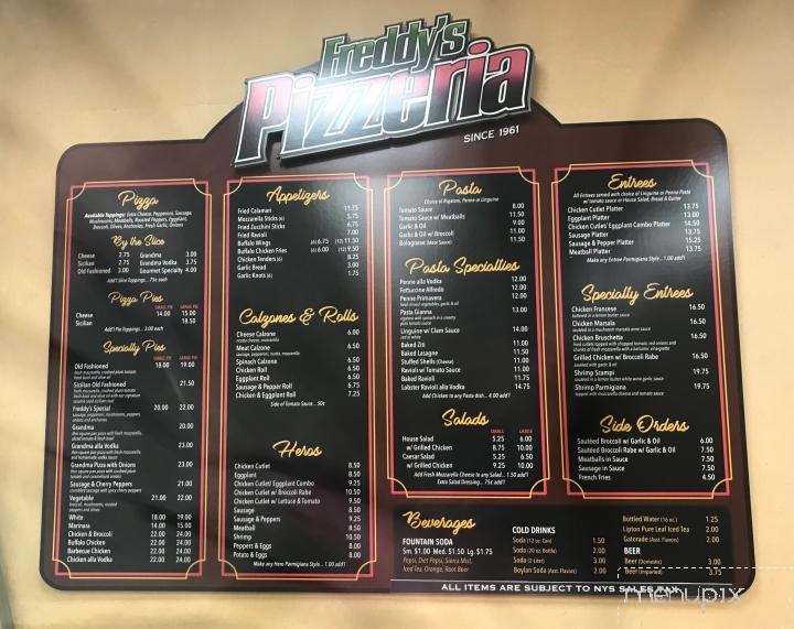 Freddy's Pizzeria - Whitestone, NY menu_pic