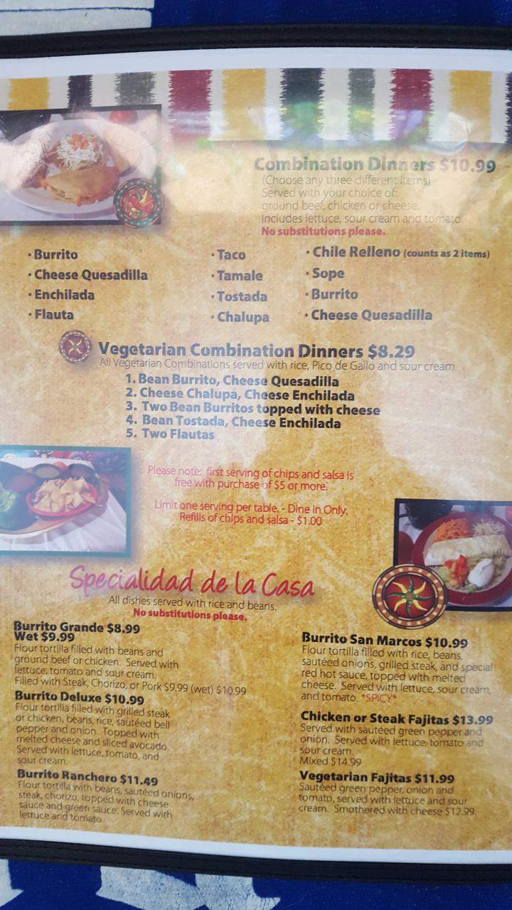 Taqueria San Francisco #2 - Battle Creek, MI menu_pic