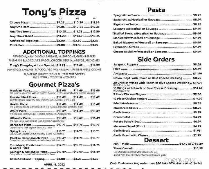 Tony's Pizza - Boulder City, NV