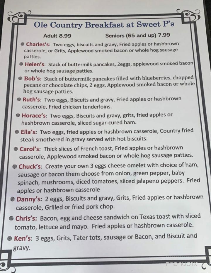 Sweet P's Southern Style - Clarksville, TN menu_pic