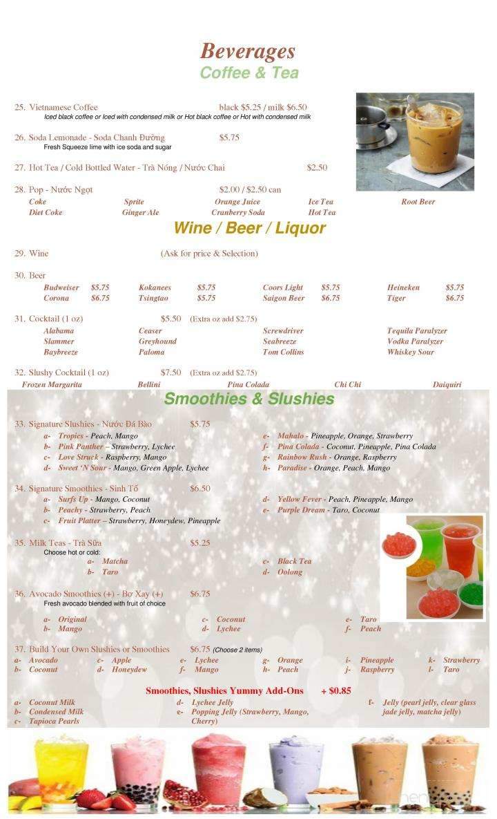 Luna Authentic Vietnamese Cuisine - Cochrane, AB menu_pic