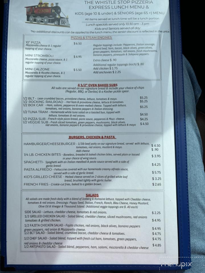 Whistle Stop - Baxter, TN menu_pic
