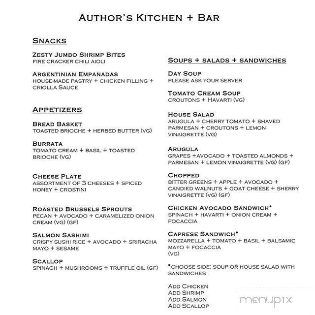 Author's Kitchen + Bar - Appleton, WI