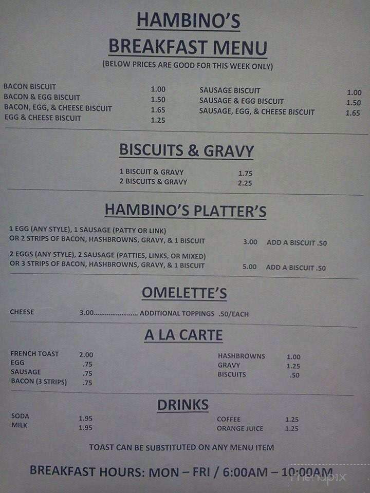 Hambino's Pizza Company - Bristol, TN menu_pic