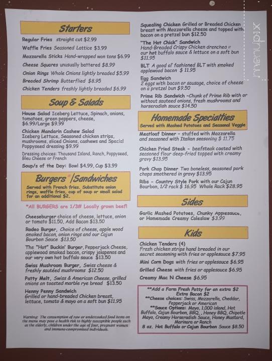 Red Roof Station - Eagle, WI menu_pic