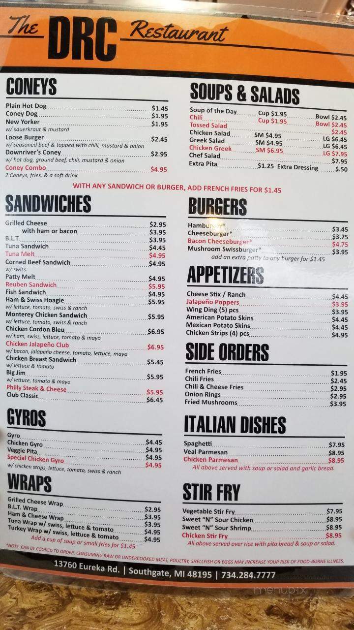 Down River Coney Island - Southgate, MI menu_pic