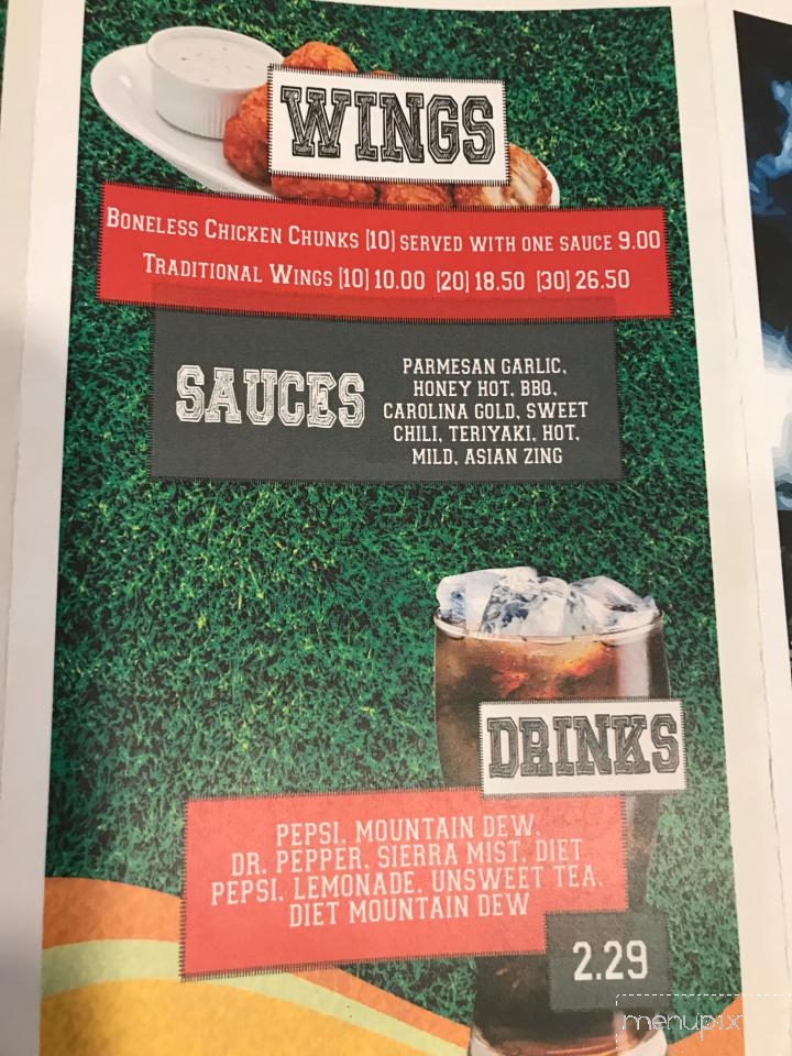 End Zone Sports Lounge - Covington, OH menu_pic