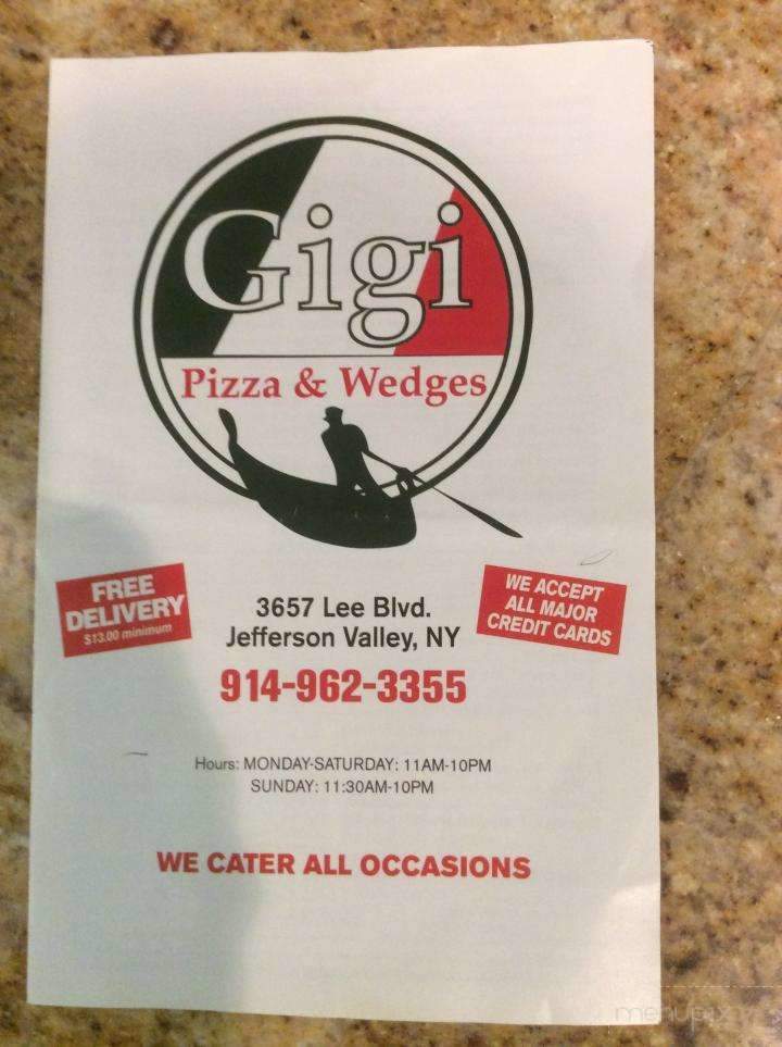 Gigi's Pizza - Jefferson Valley, NY menu_pic