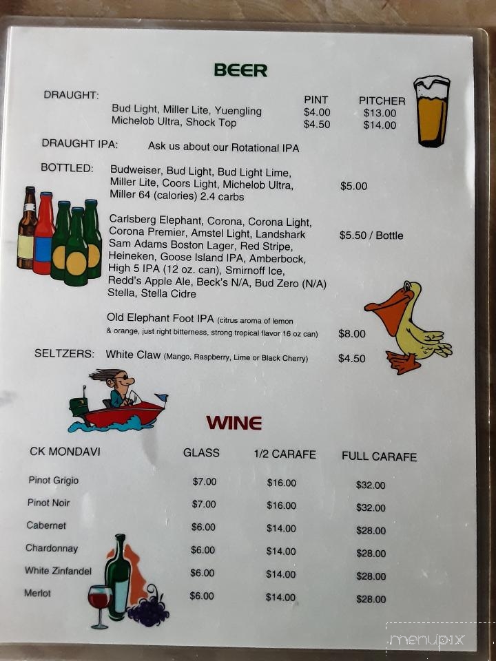 White Elephant Pub - Englewood, FL menu_pic