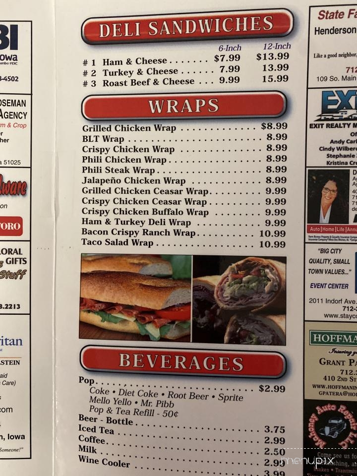 Midwest Deli & Grill Ltd - Holstein, IA menu_pic
