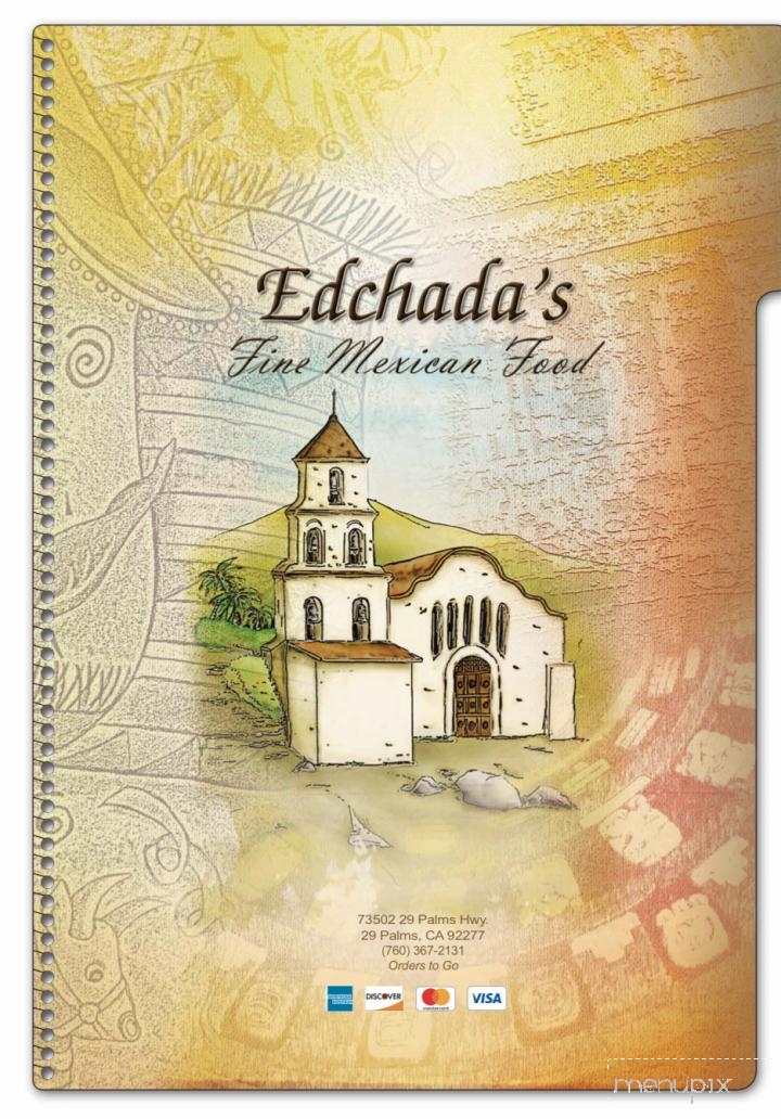 Edchada's - Twentynine Palms, CA menu_pic